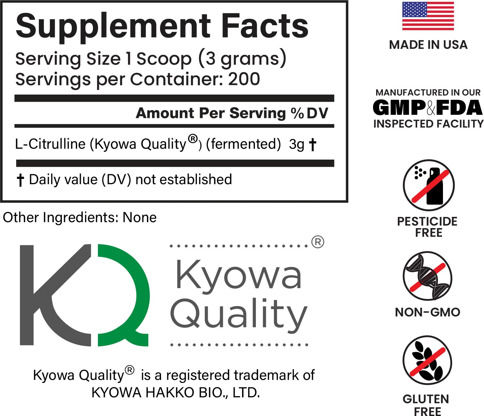 L-CITRULLINE POWDER 600 GRAMS