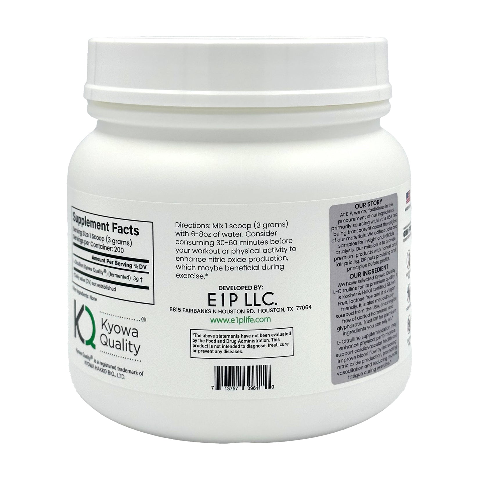 L-CITRULLINE POWDER 600 GRAMS