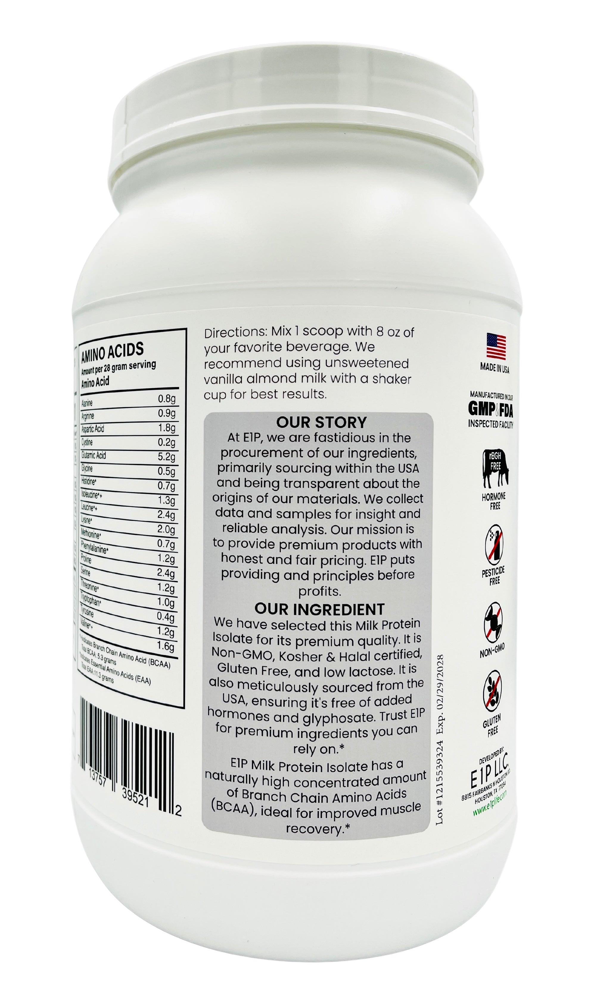 MILK PROTEIN ISOLATE 2 LBS UNFLAVORED