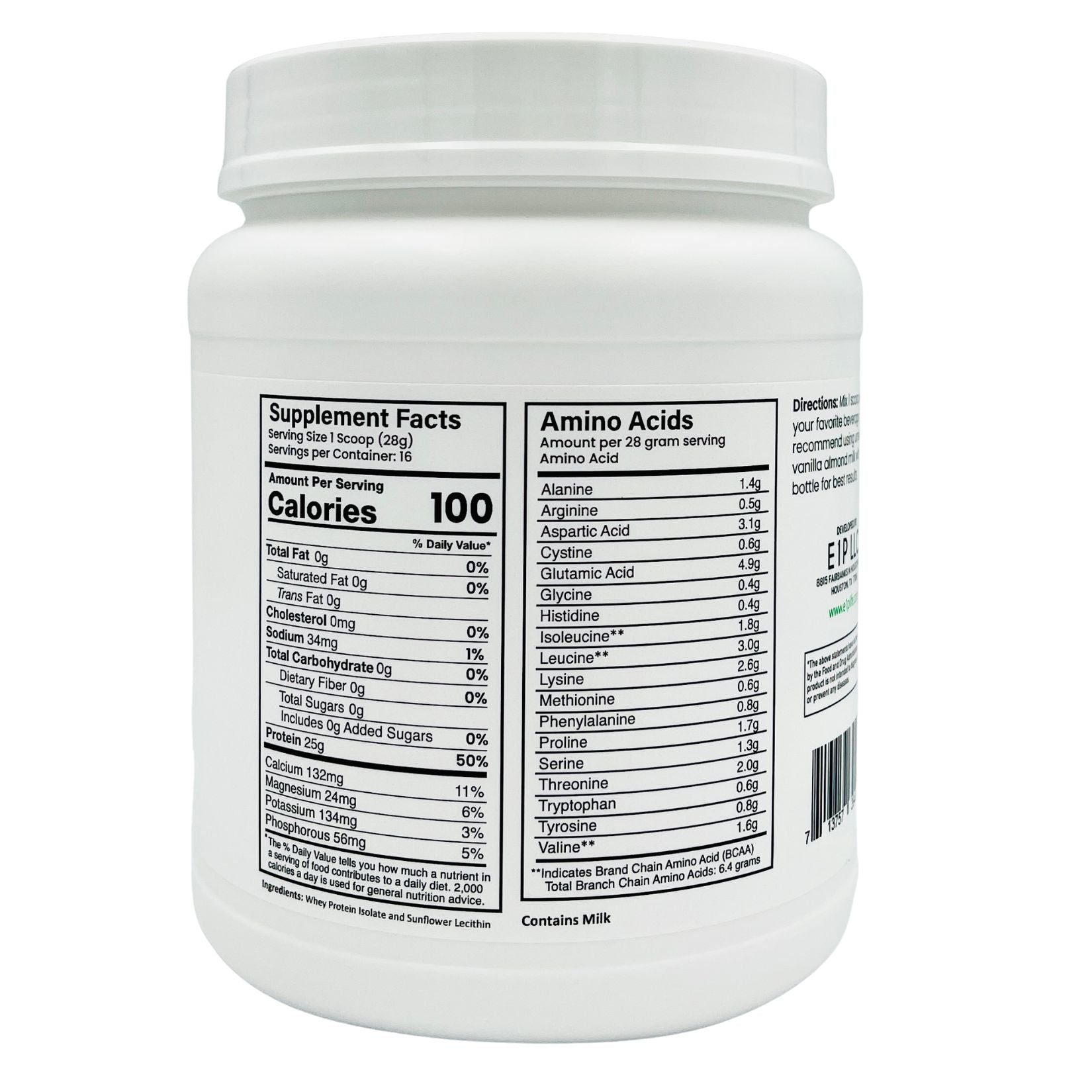 WHEY PROTEIN ISOLATE 1 LB UNFLAVORED